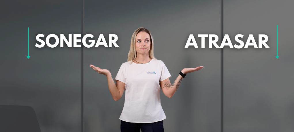 Capa Sonegar X Atrasar - Contabilidade em Brusque - SC  | Contabily