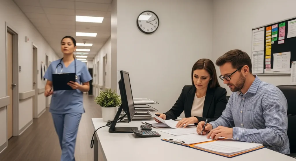Entenda rotinas trabalhistas para clínicas médicas e organize plantões com segurança: controle de jornada, contratos, adicionais e eSocial para evitar ações.